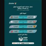 جدول مباريات الجولة الأولى من الدور التمهيدي لدوري زين للصالات المغلقة